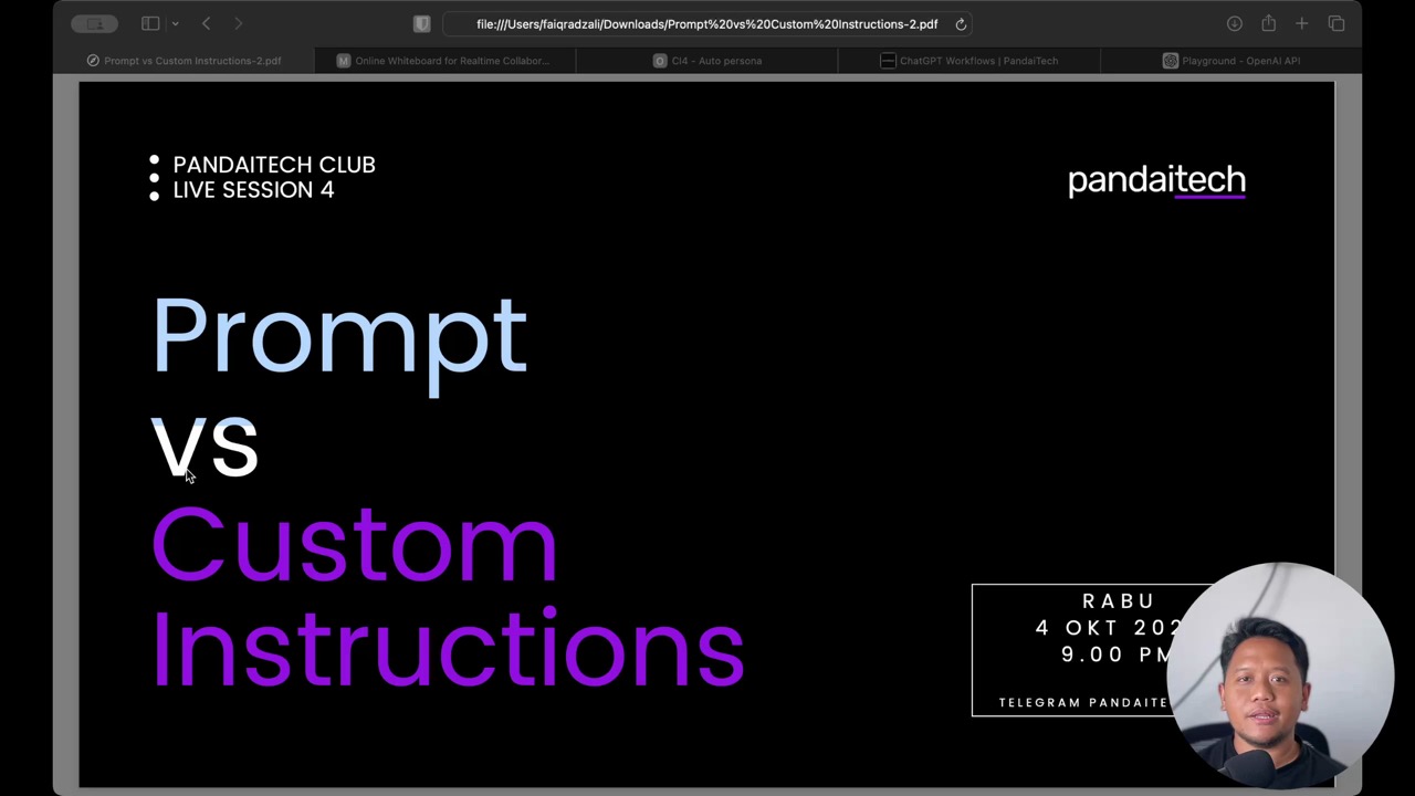 Live S4 - Prompt vs Custom Instructions