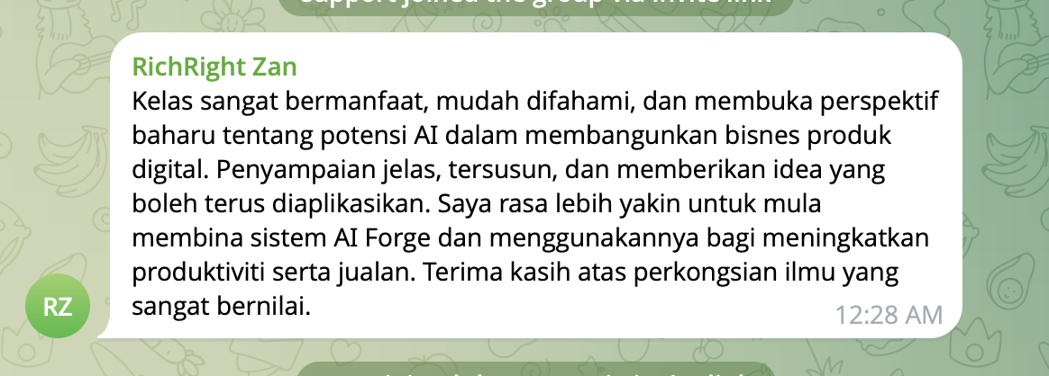 Review peserta tentang potensi AI dalam membangunkan sistem